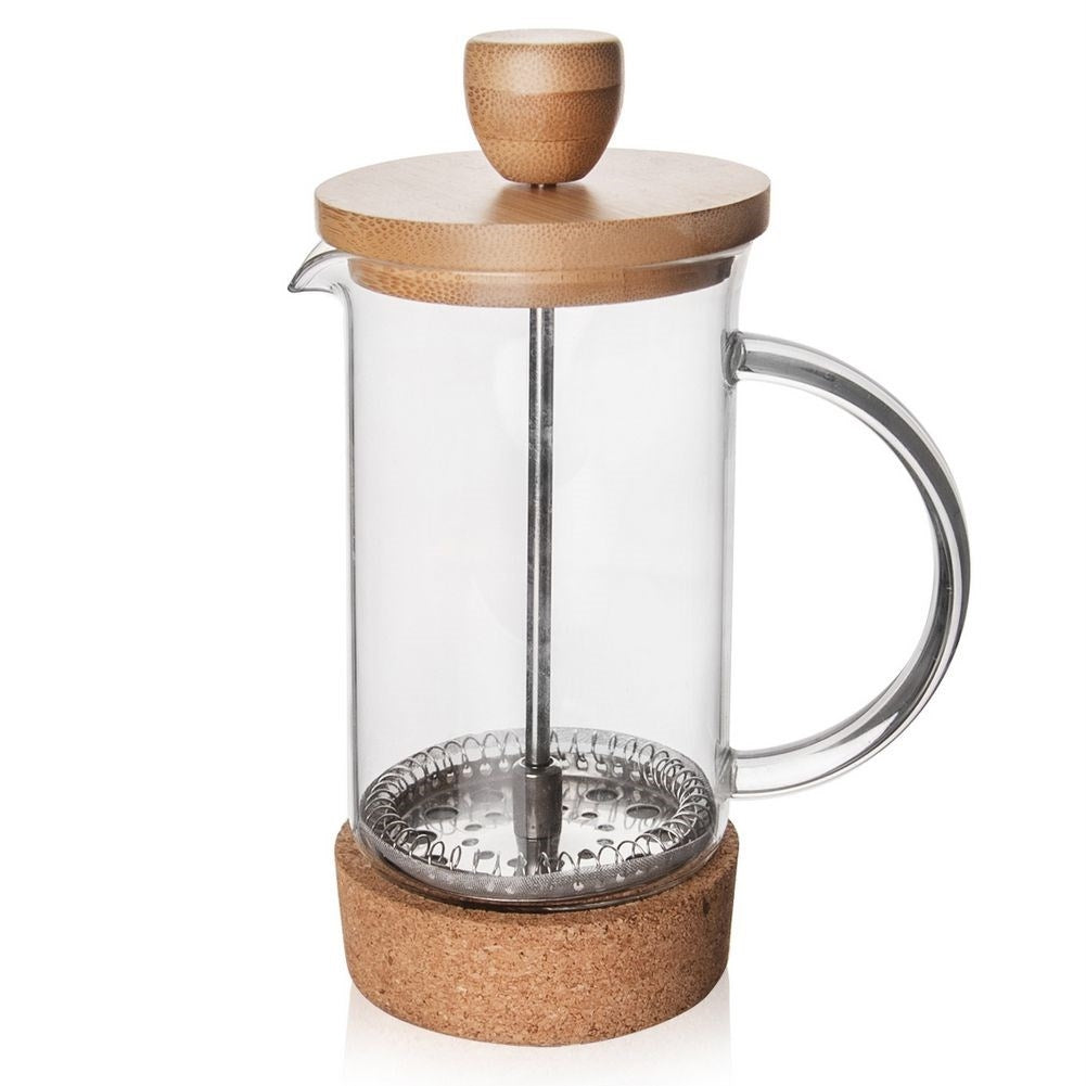 Heat-resistant Glass Tea Maker with Steel Piston