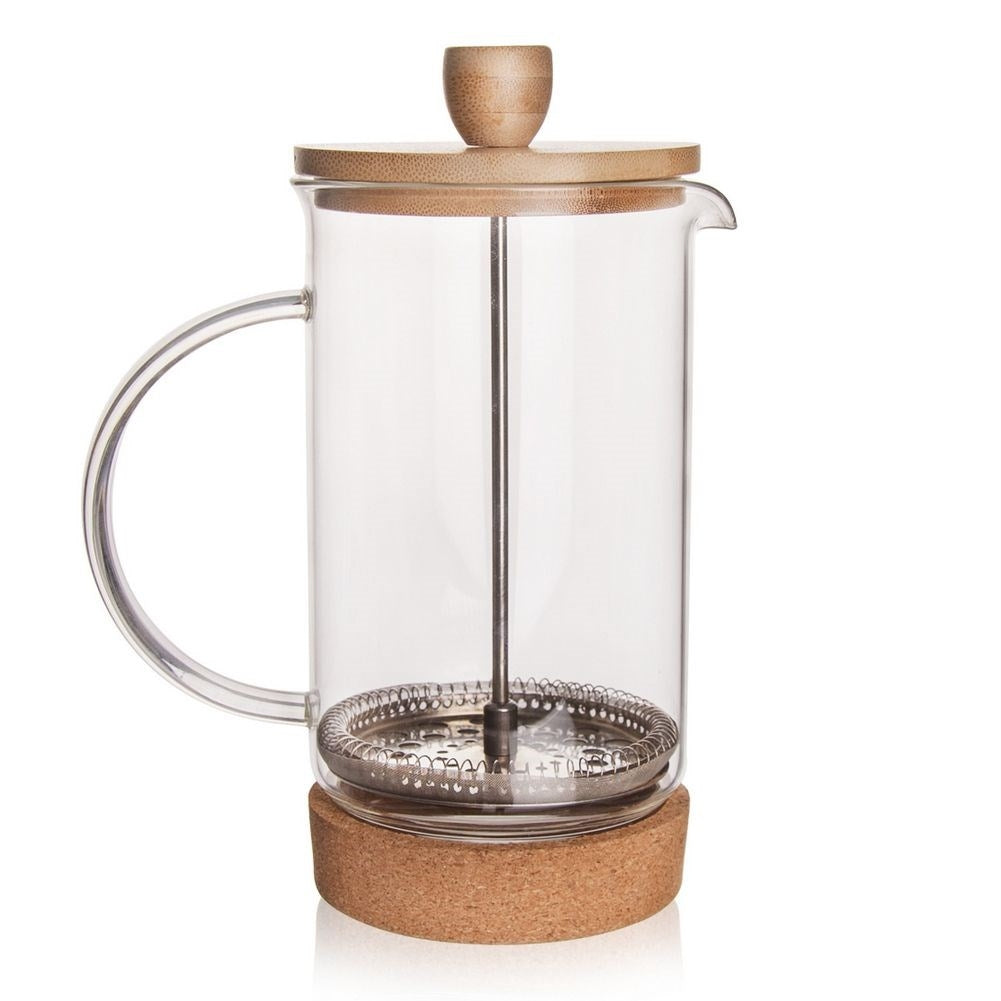 Heat-resistant Glass Tea Maker with Steel Piston