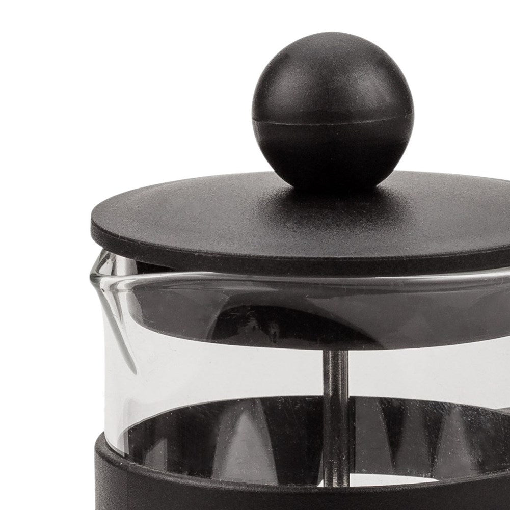 Heat-resistant coffee press with steel piston for coffee and tea