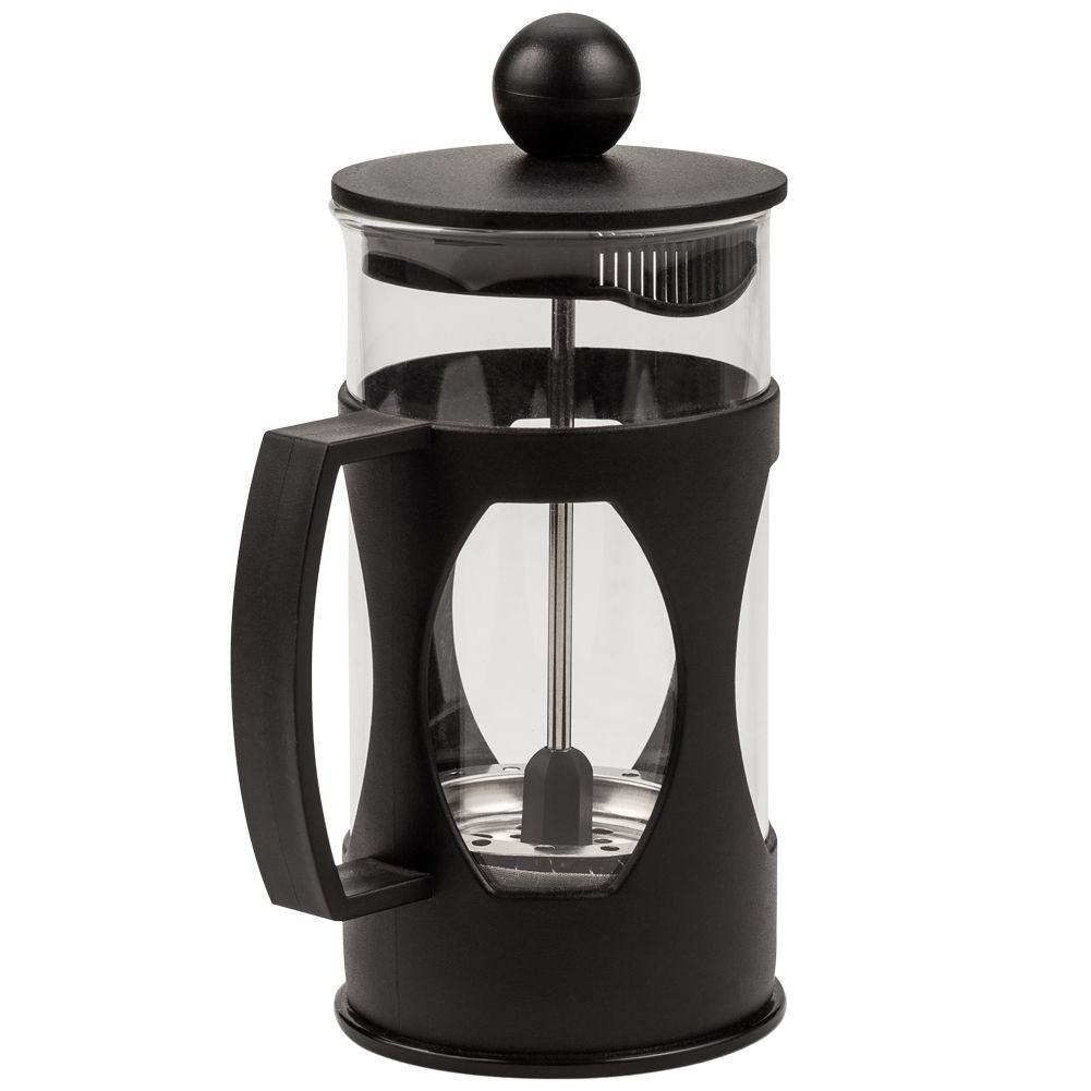 Heat-resistant coffee press with steel piston for coffee and tea