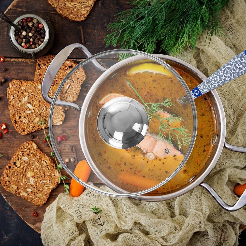 Heat-resistant glass lid with steel edge and steam outlet