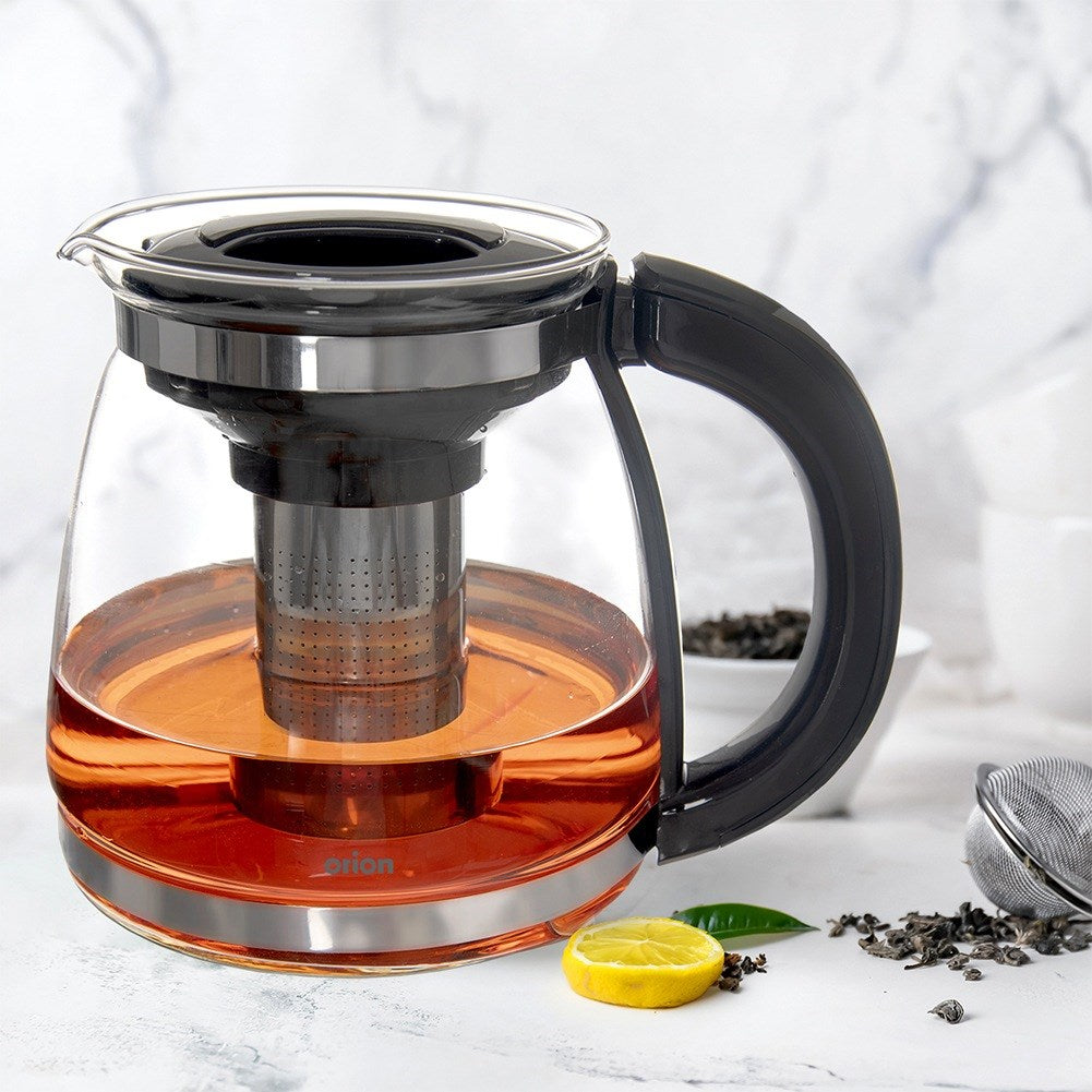 Heat-resistant glass teapot with infuser 1.73 l