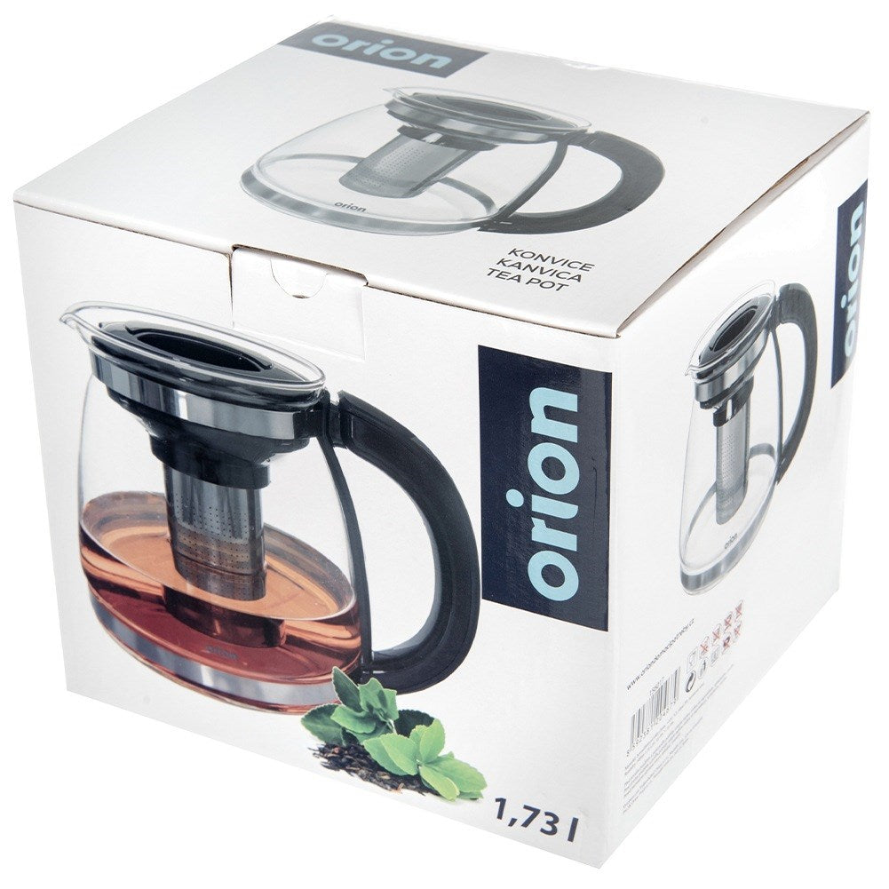 Heat-resistant glass teapot with infuser 1.73 l