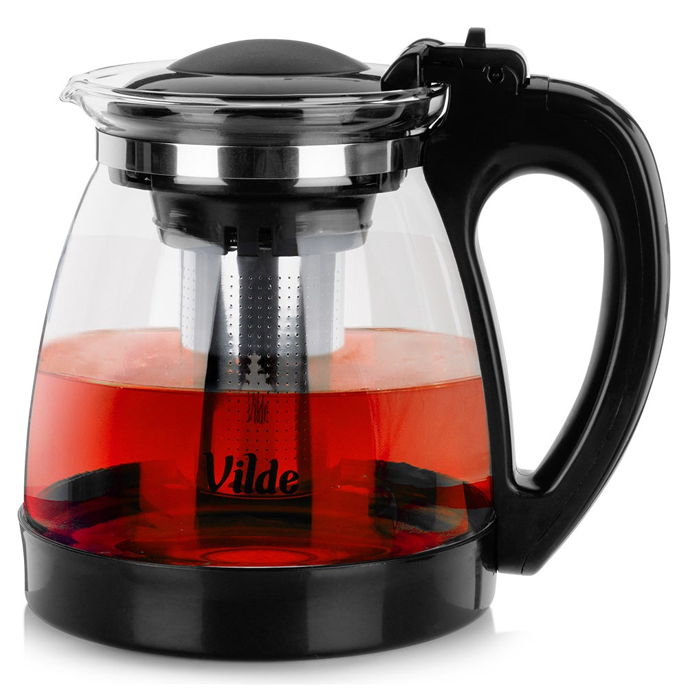 Heat-resistant glass teapot with infuser 2 l