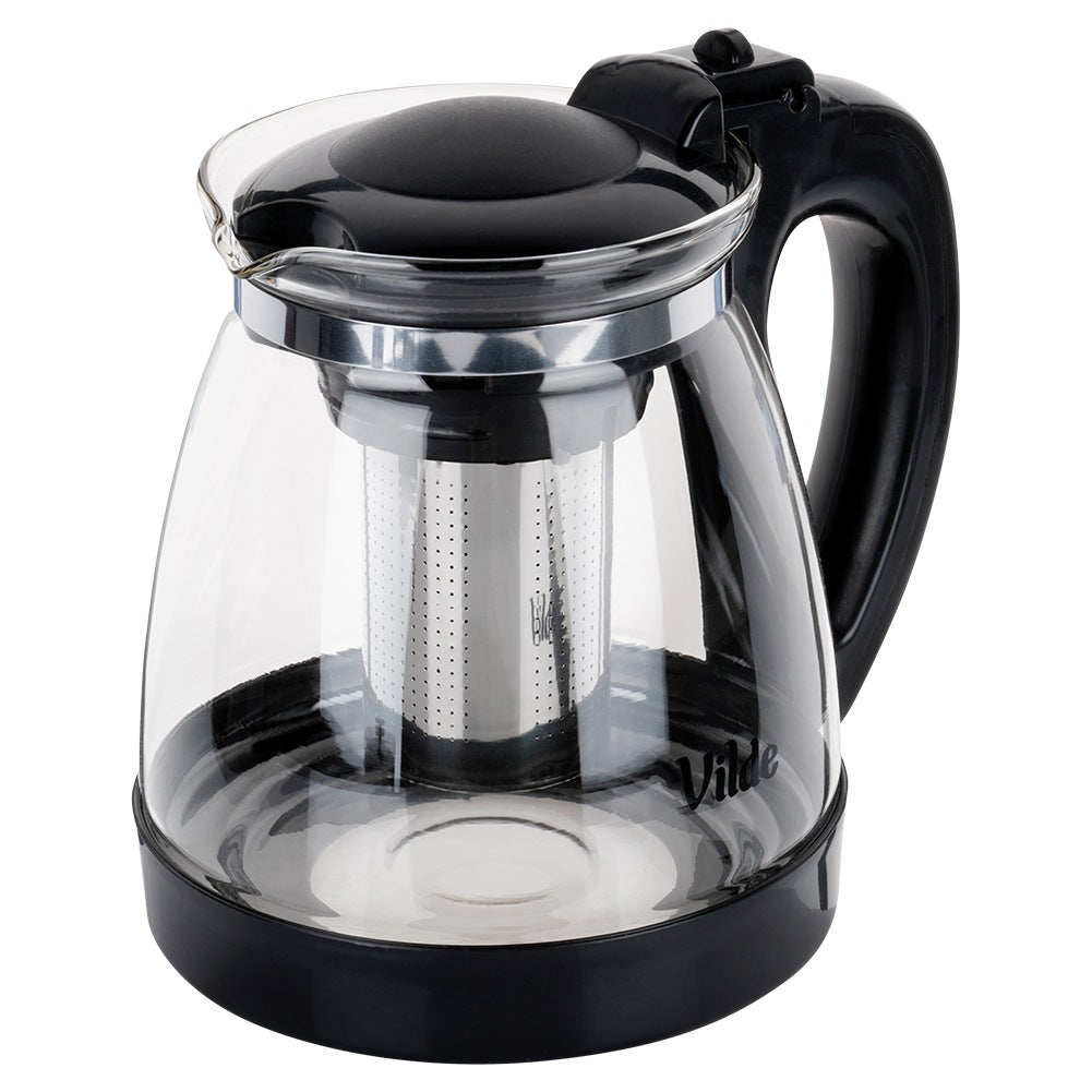 Heat-resistant glass teapot with infuser 2 l