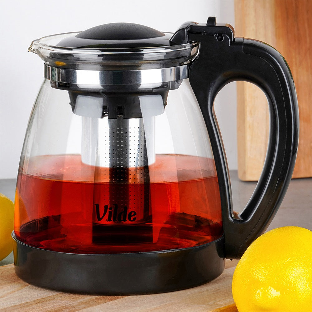 Heat-resistant glass teapot with infuser 2 l