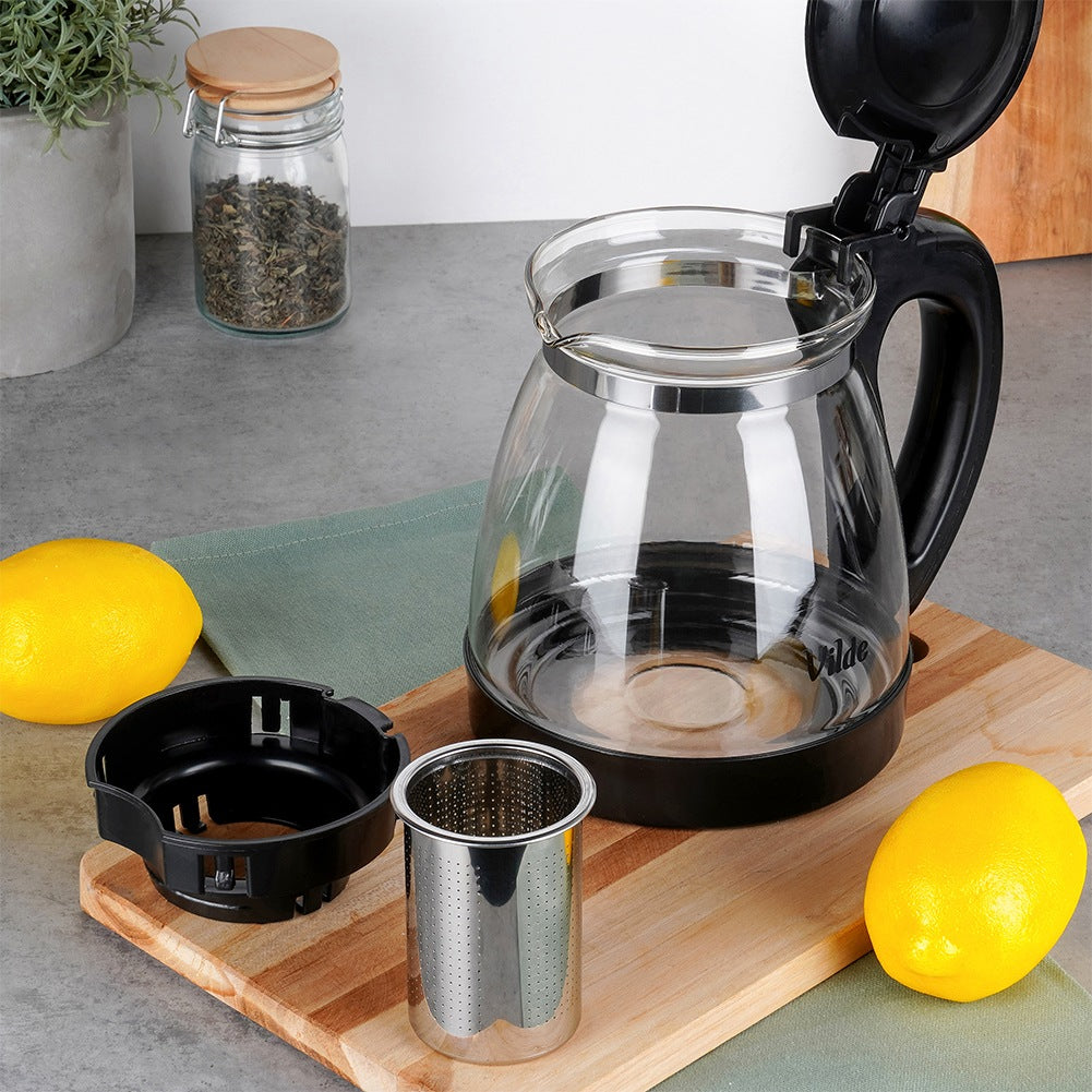 Heat-resistant glass teapot with infuser 2 l