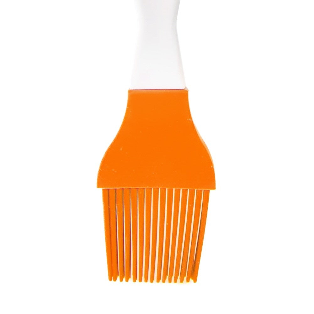Heat-resistant orange silicone brush for meat and pastries