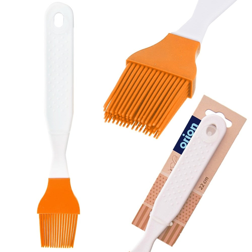 Heat-resistant orange silicone brush for meat and pastries