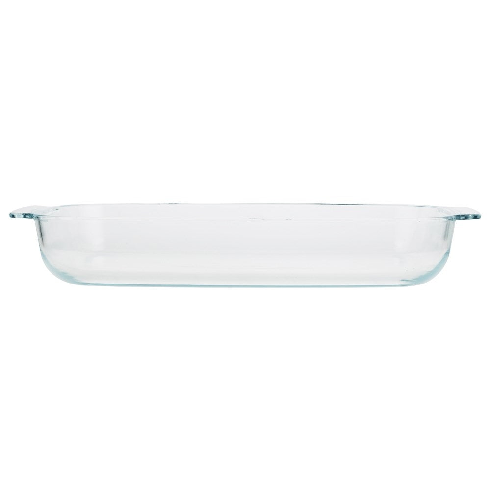 Heat-resistant oven dish in borosilicate glass, dishwasher safe