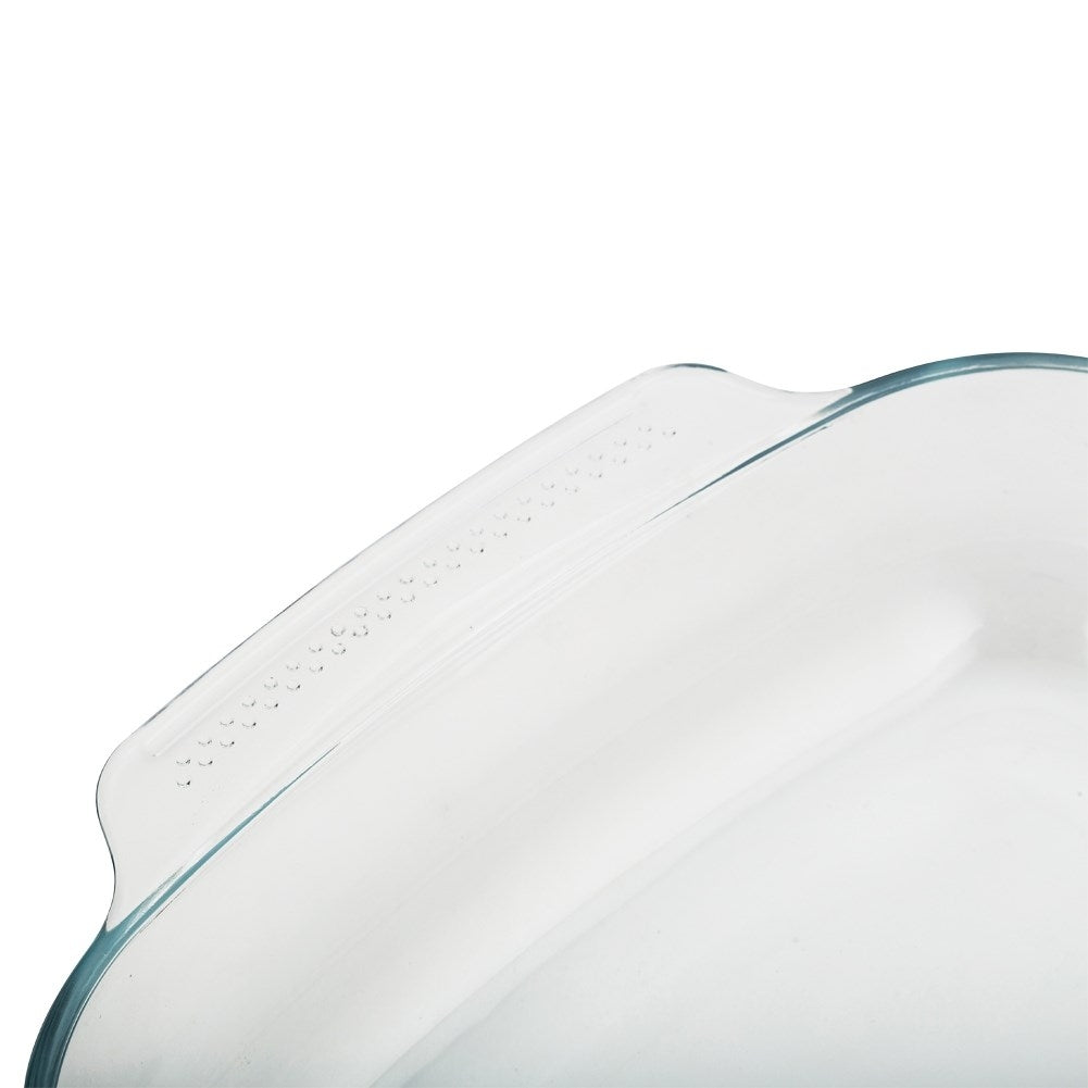 Heat-resistant oven dish in borosilicate glass, dishwasher safe