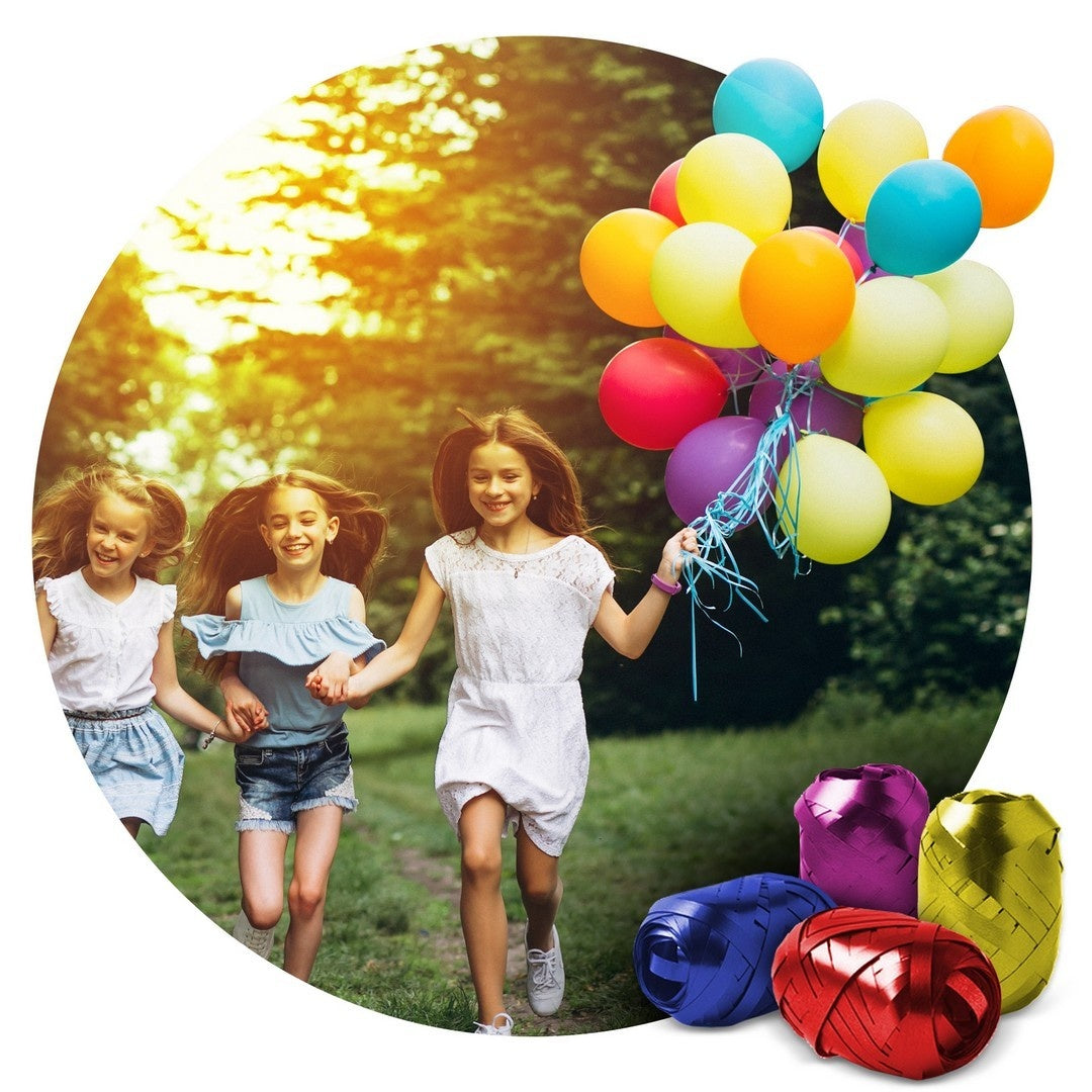 Helium balloon package with 0.20m3 Helium, Balloons and Ribbon