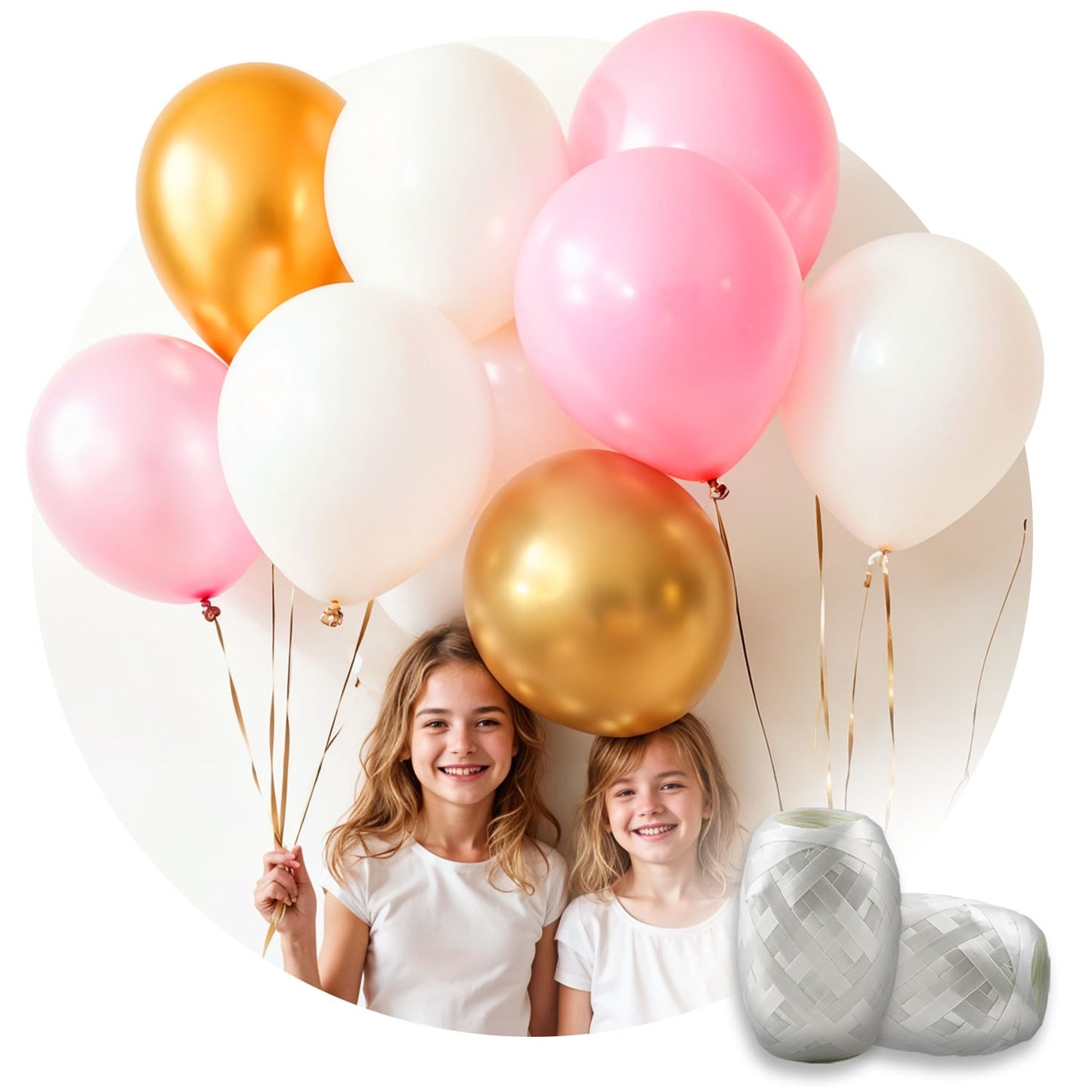 Helium cylinder 0.20 m3 with balloons and ribbon Ricokids