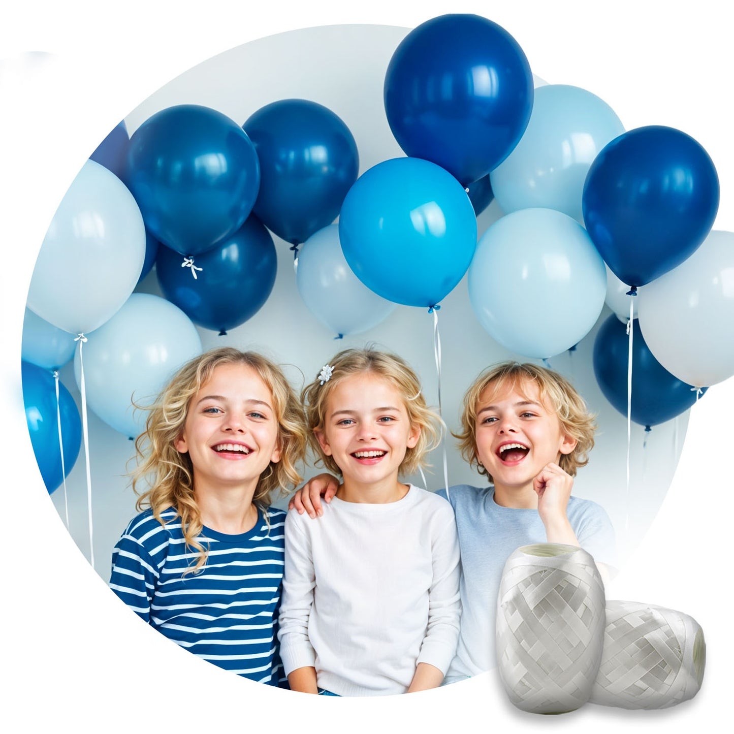 Helium cylinder 0.20 m3 with balloons and ribbon Ricokids