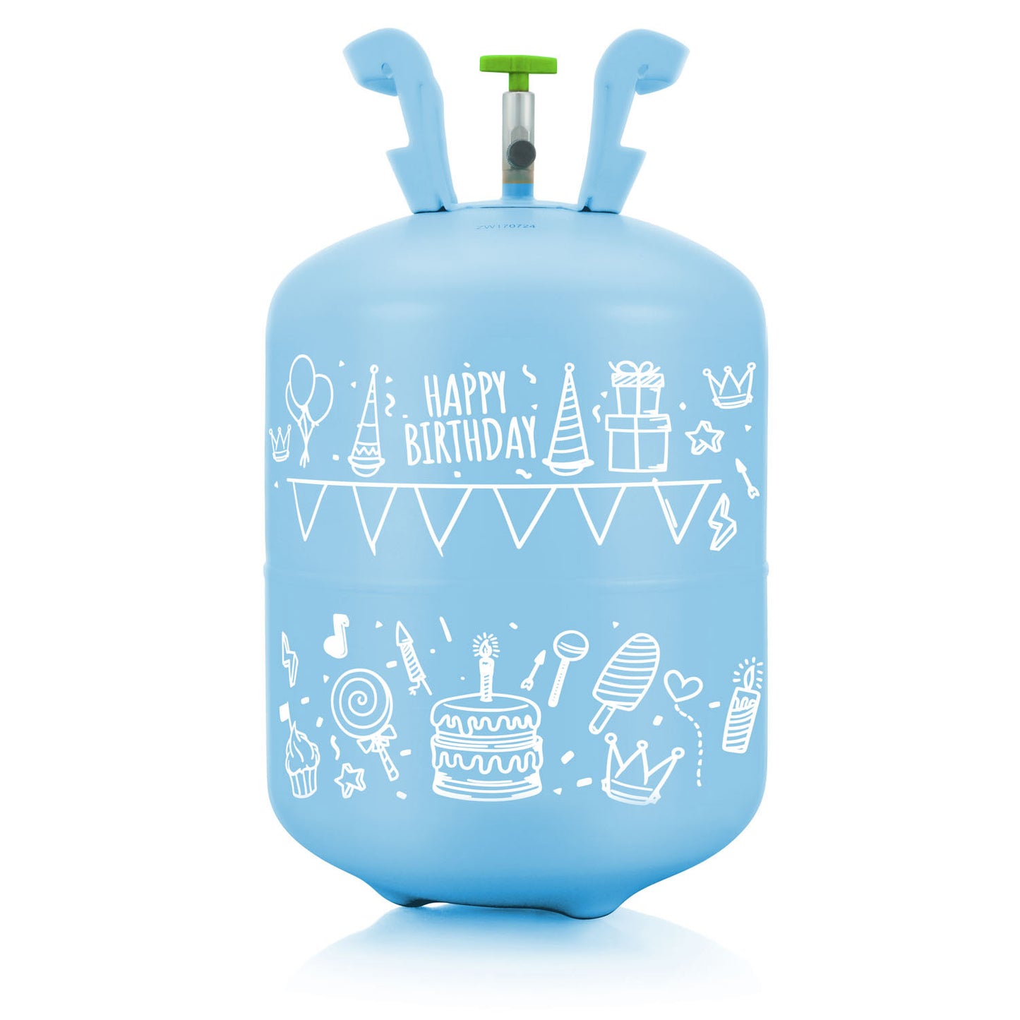 Helium cylinder 0.20 m3 with balloons and ribbon Ricokids