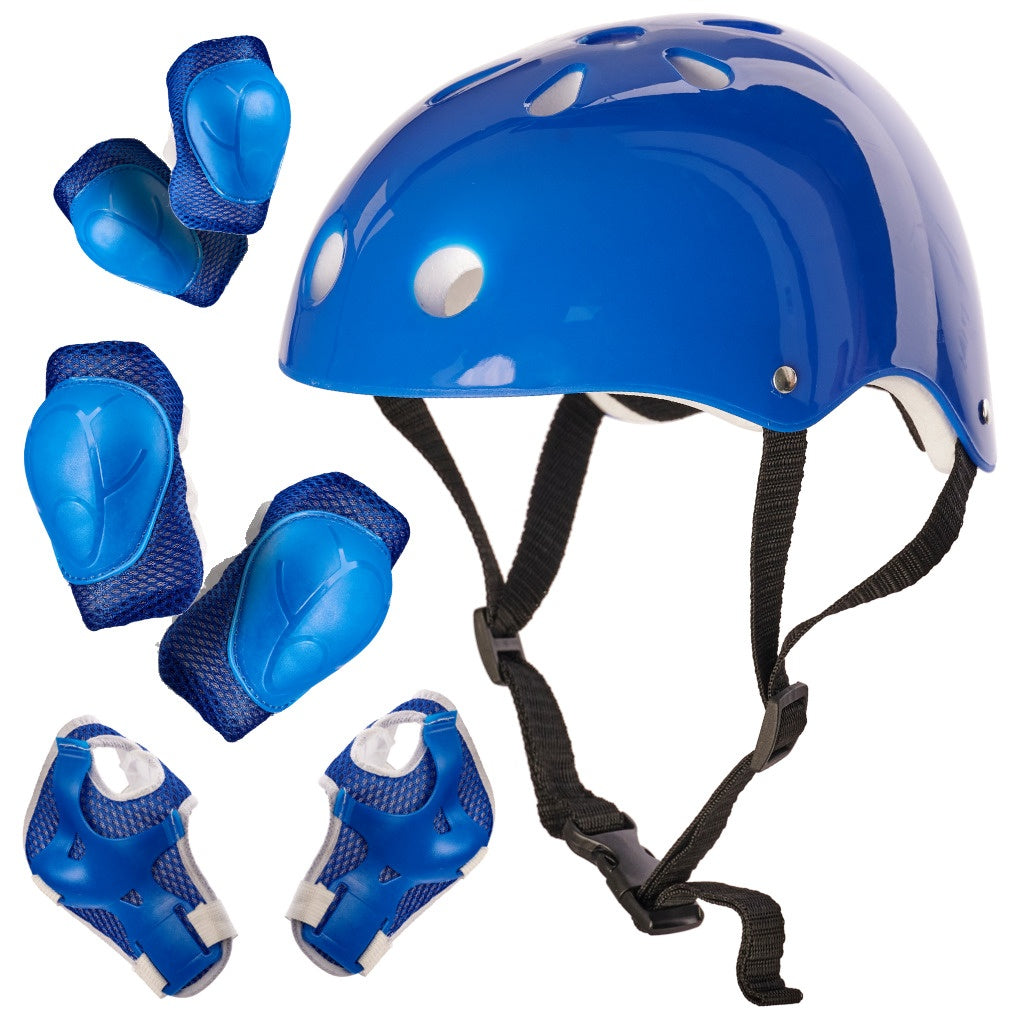 Helmet protectors for roller skateboarding adjustable blue