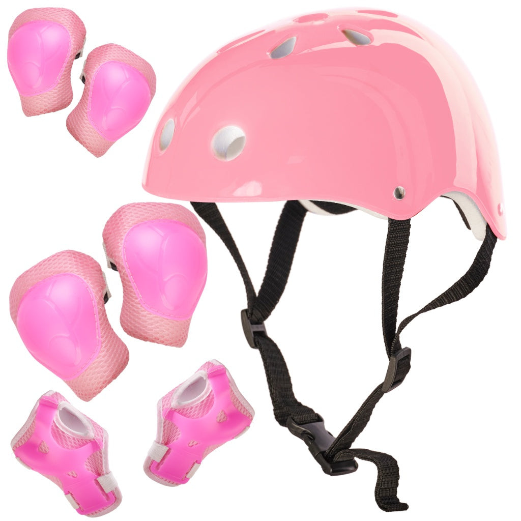 Helmet protectors for roller skateboarding adjustable pink