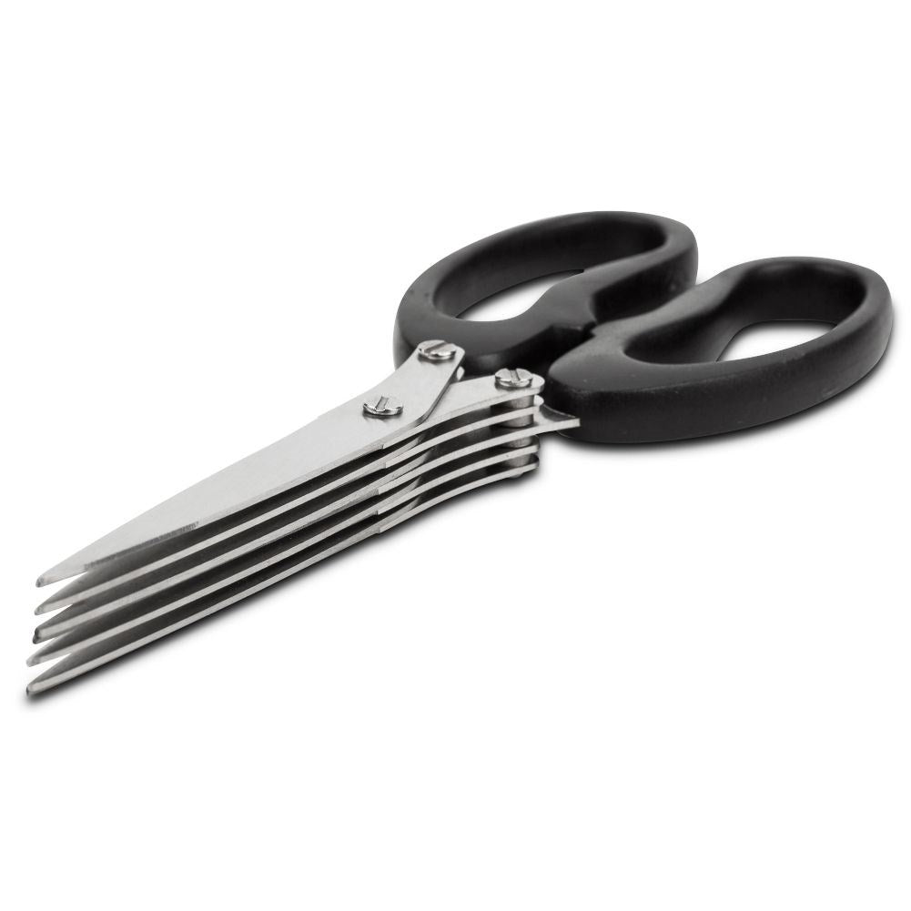 Herb scissors with five blades for quick chopping in the kitchen