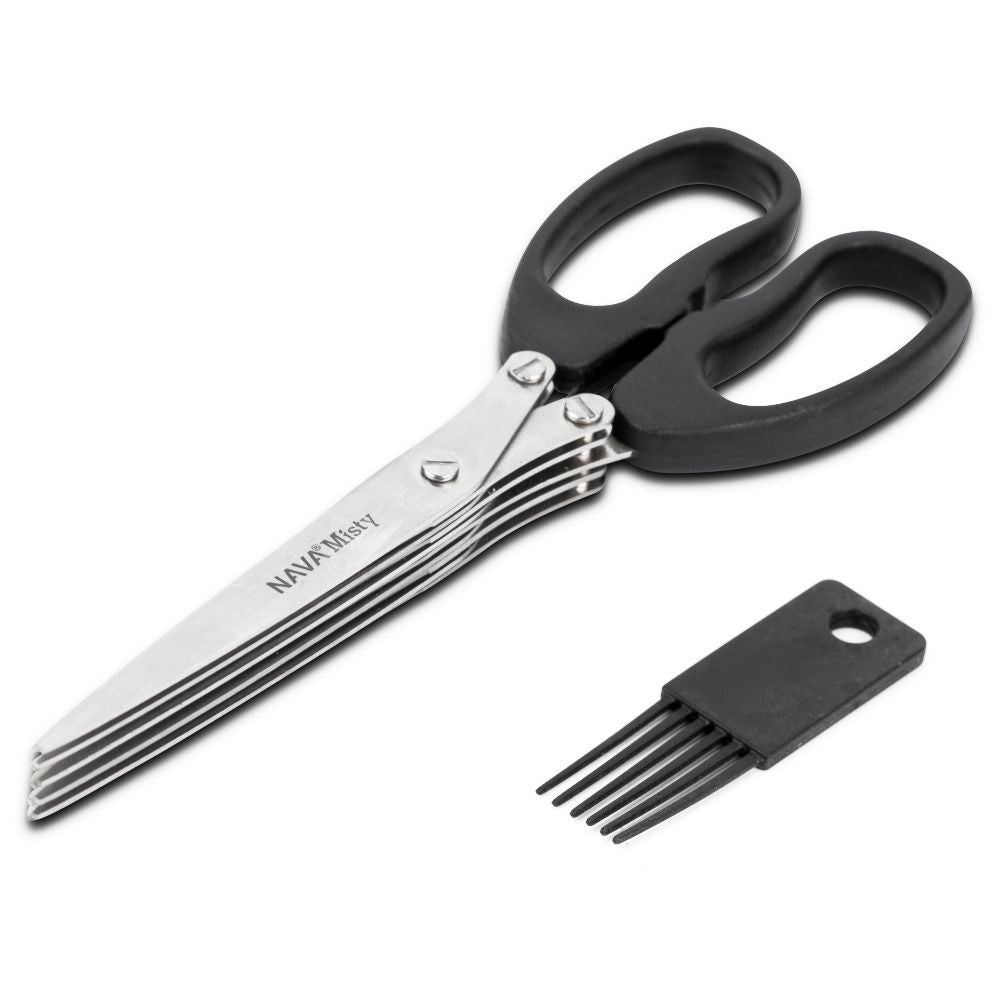 Herb scissors with five blades for quick chopping in the kitchen