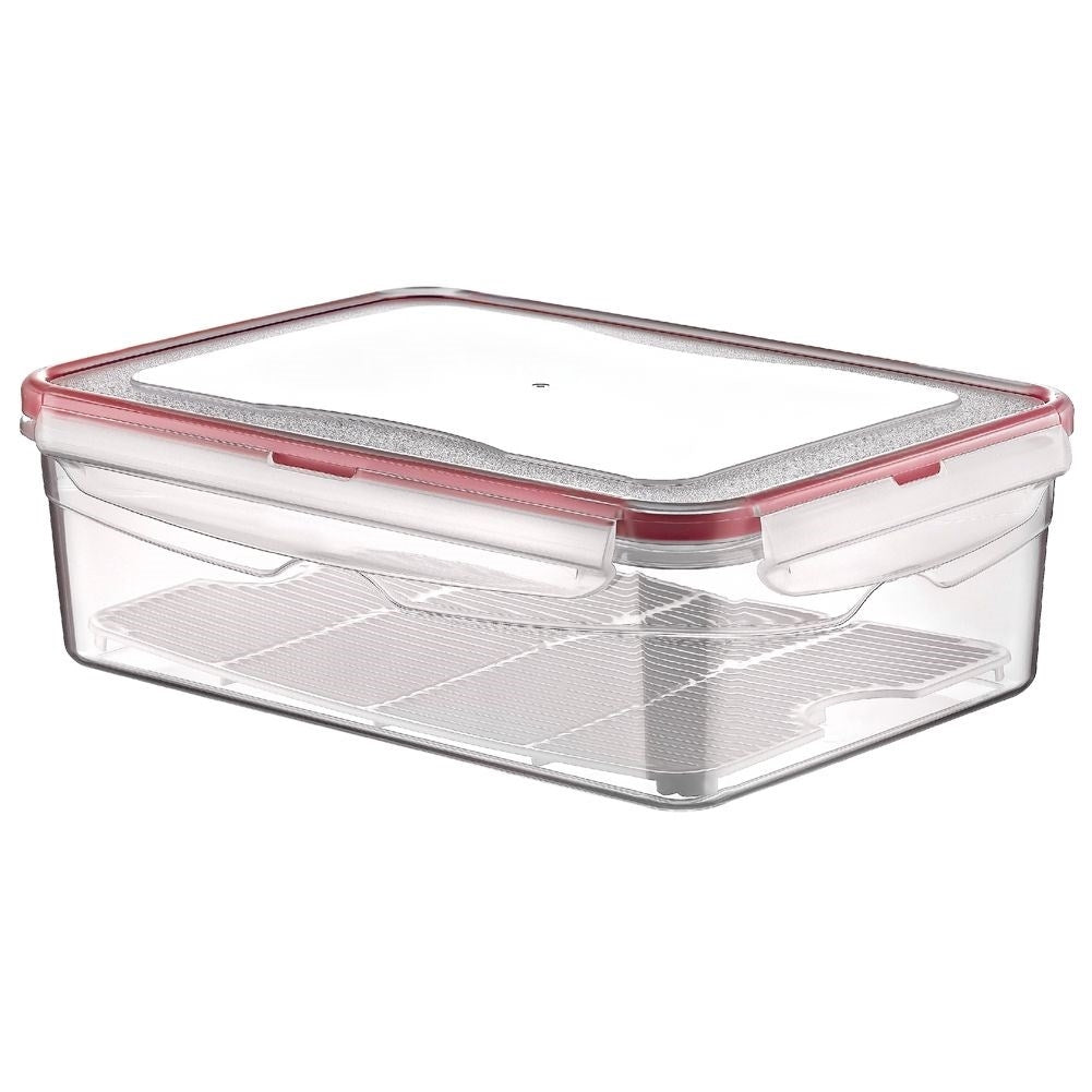 Hermetic plastic container with silicone seal for all uses