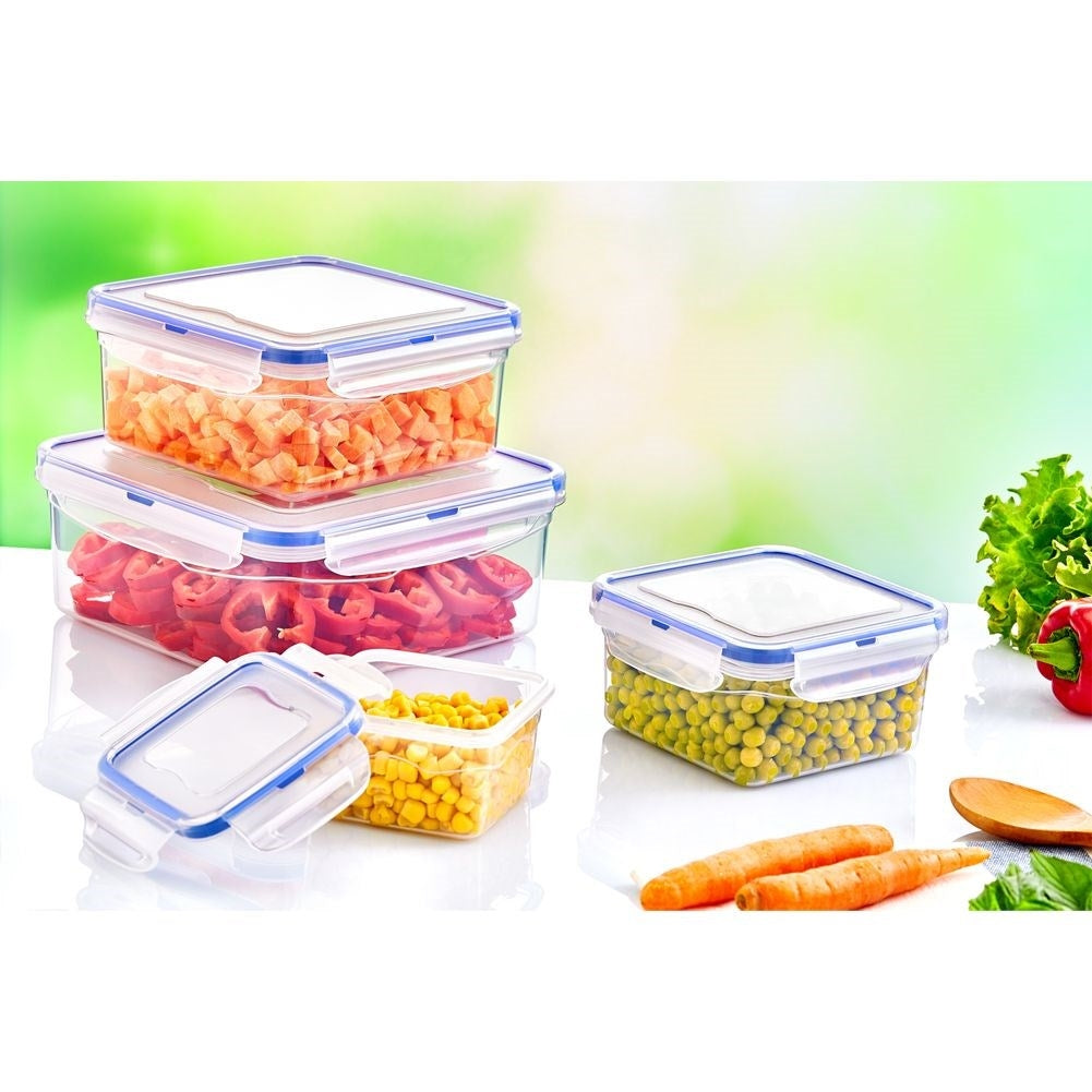 Hermetic plastic container with silicone seal for all uses