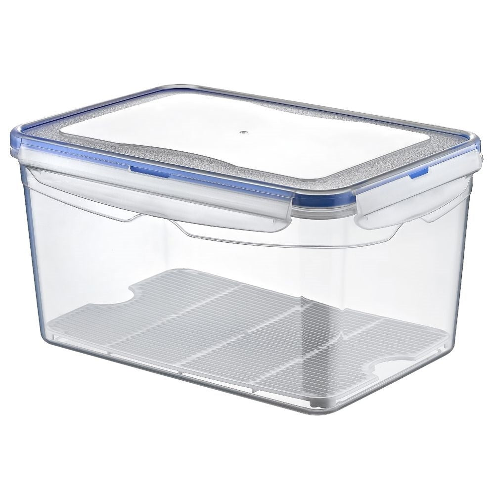 Hermetic plastic container with silicone seal for kitchen