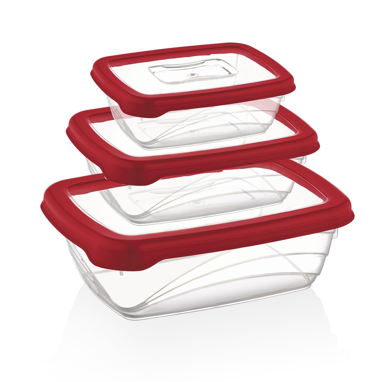 Herzberg 3 Pieces Bio Saver Box Red