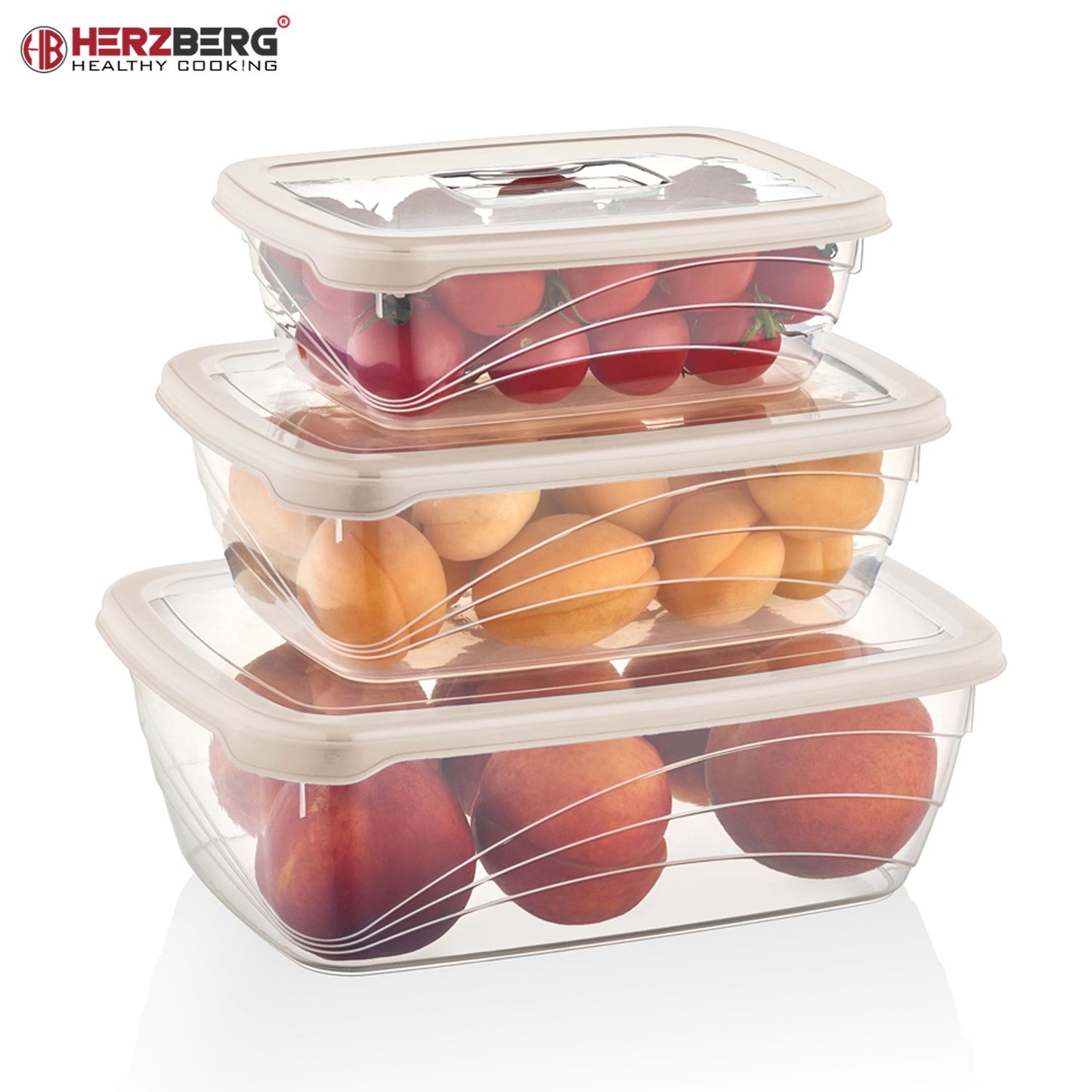Herzberg 3 Pieces Bio Saver Box Set Ivory