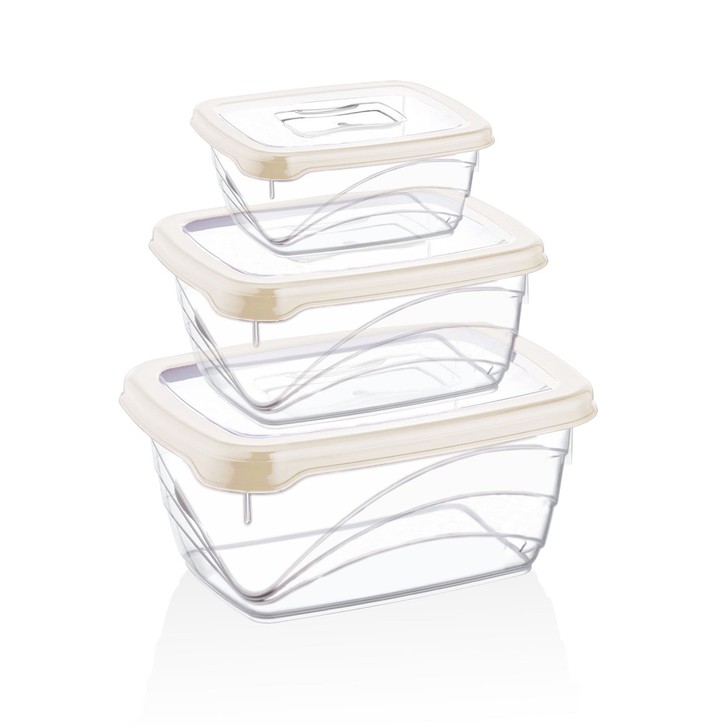 Herzberg 3 Pieces Extra Deep Bio Saver Box Set Ivory