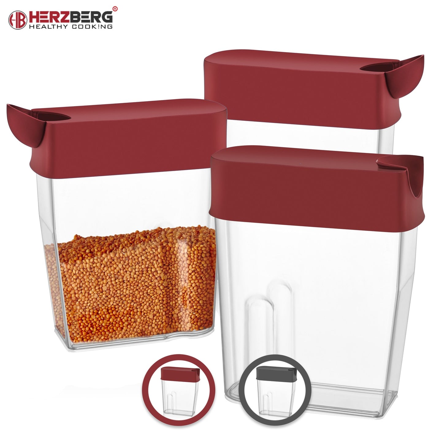 Herzberg 3-Pieces Floopy Saver Box Set Red