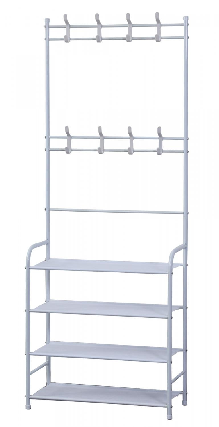Herzberg 4-Tier Entryway Coat Rack and Hallway Storage Rack Organizer - 60x153cm