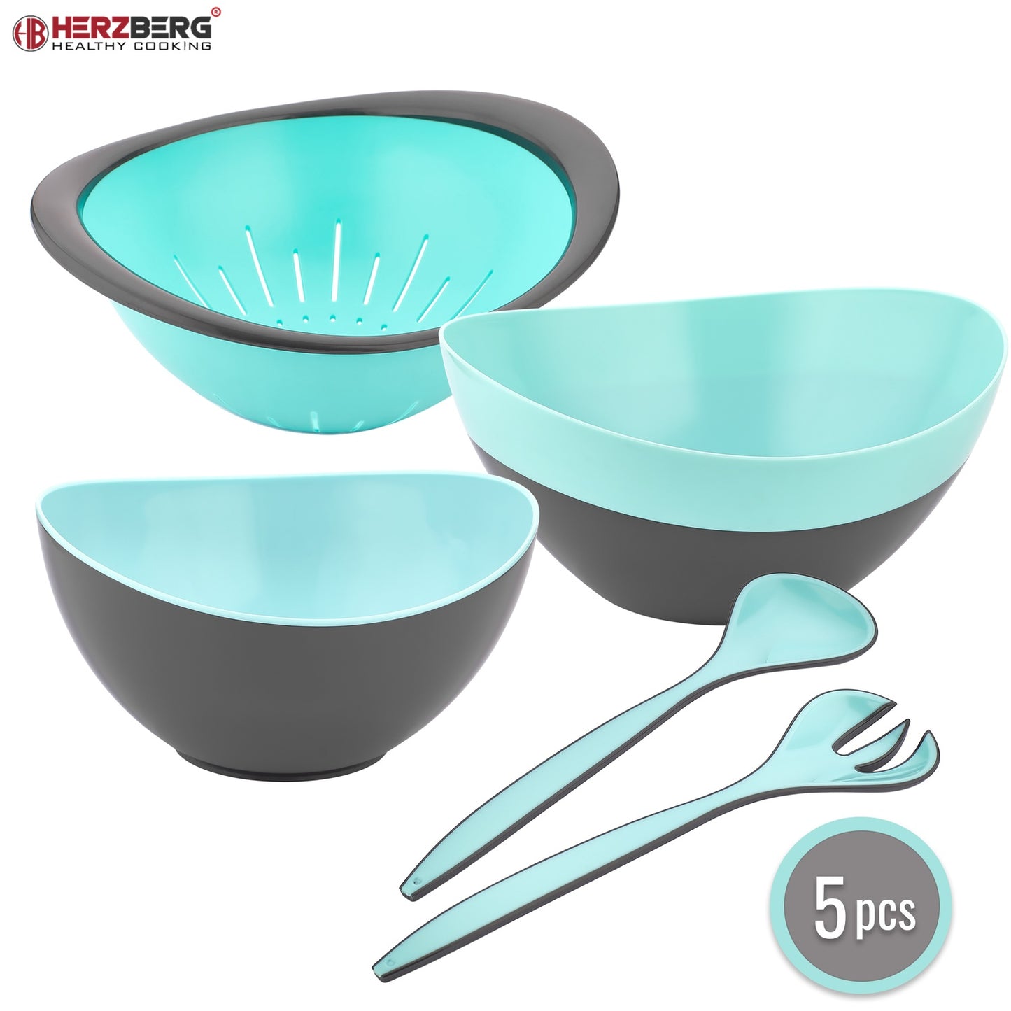 Herzberg 5 Pieces Storage & Mixing Set