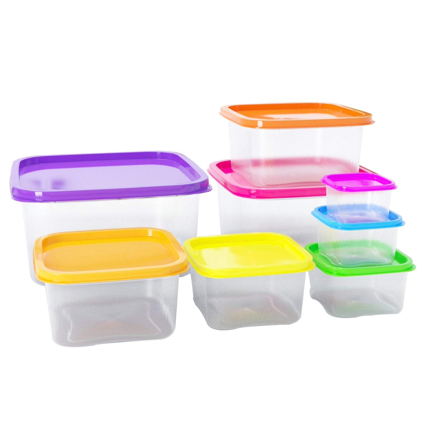 Herzberg 8-in-1 Square Food Storage Container Set