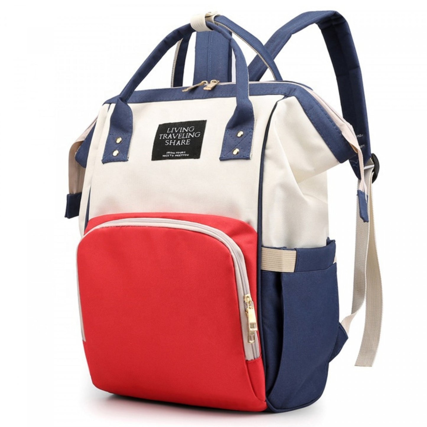 Herzberg HG-03114: Multifunction Mommy Diaper and Baby Bottle Bag - Multicolored