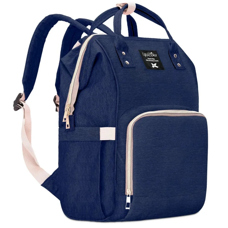 Herzberg HG-03206: Multifunction Mommy Diaper and Baby Bottle Bag - Blue