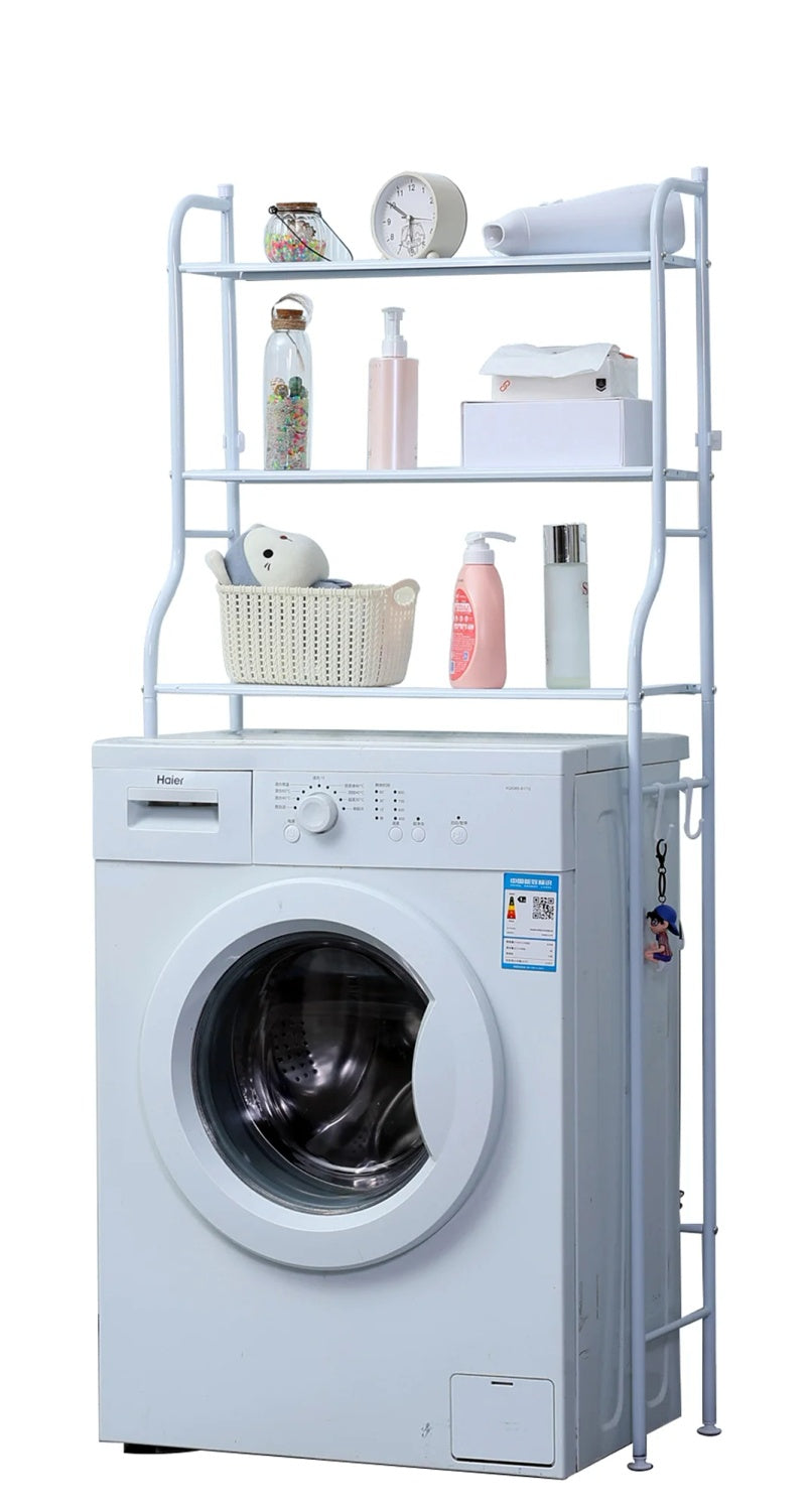 Herzberg HG-03282: 3-Tier Washing Machine And Bathroom Storage Shelf White