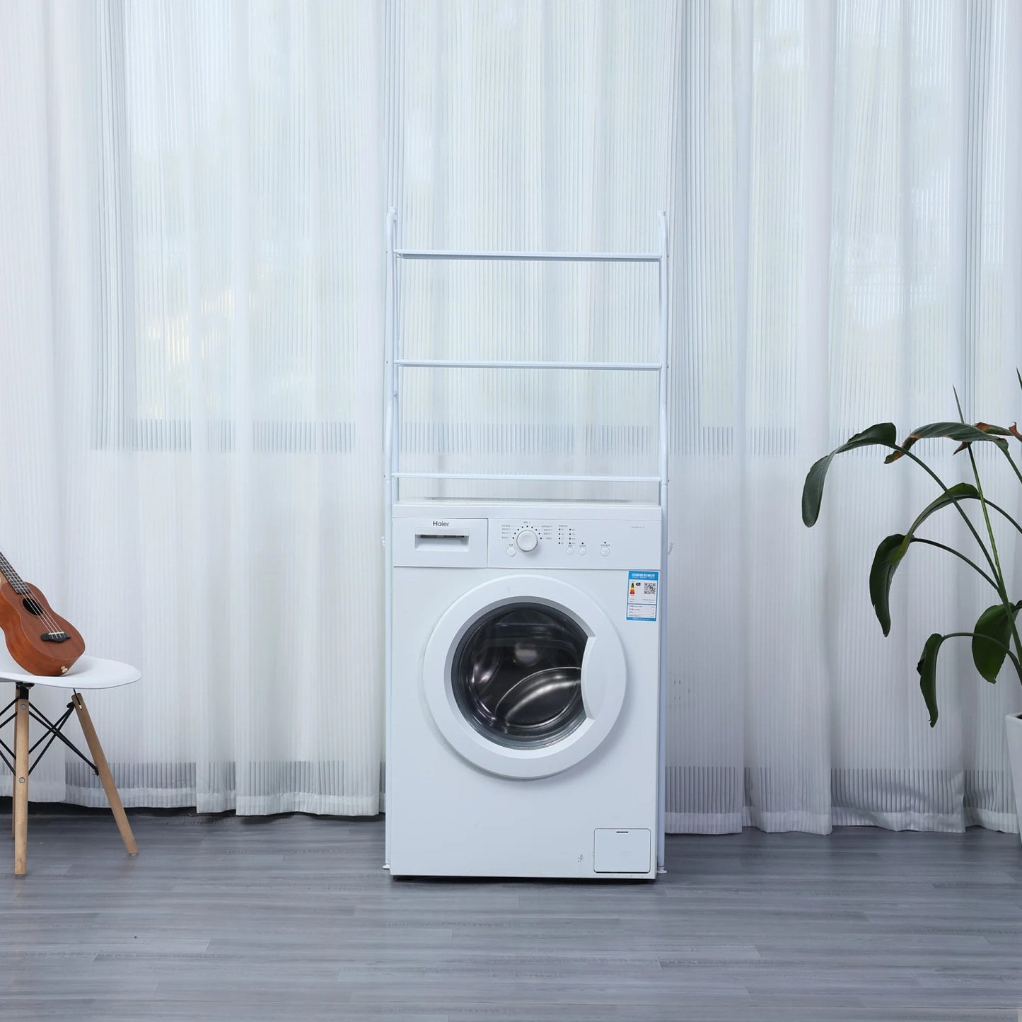 Herzberg HG-03282: 3-Tier Washing Machine And Bathroom Storage Shelf White
