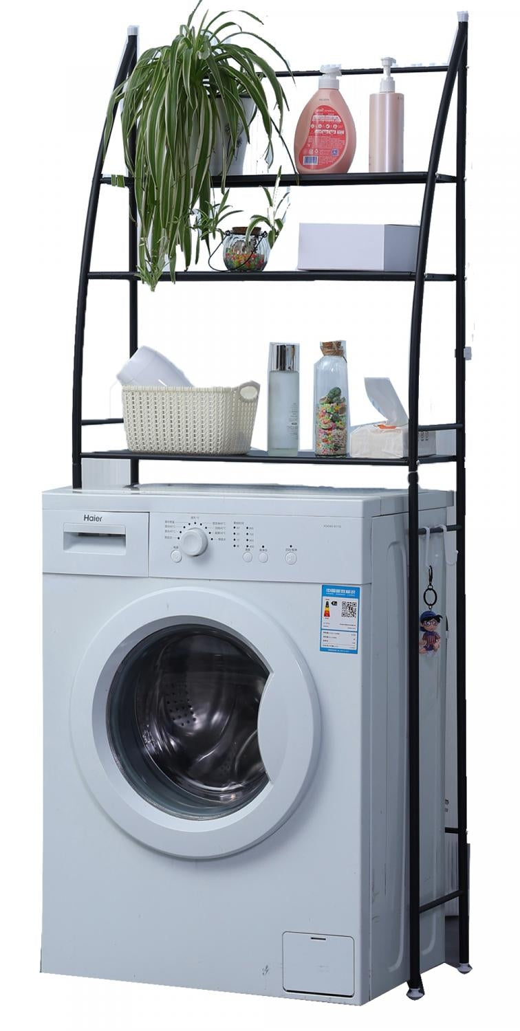 Herzberg HG-03305: 3-Tier Washing Machine and Bathroom Storage Shelf Organizer White