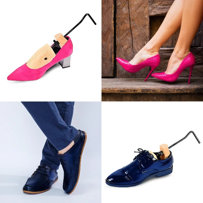 Herzberg HG-03770: 2 Way-Wooden Adjustable Shoe Stretcher & Expander - Women