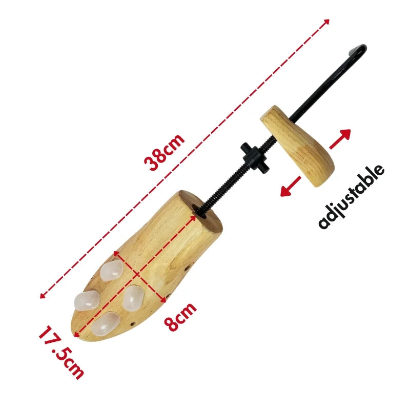 Herzberg HG-03787: 2 Way-Wooden Adjustable Shoe Stretcher & Expander - Men