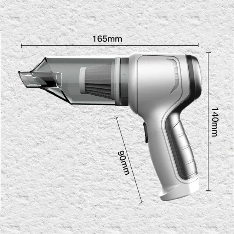 Herzberg HG-03992: 3-in-1 Wireless Handheld Mini Vacuum Cleaner