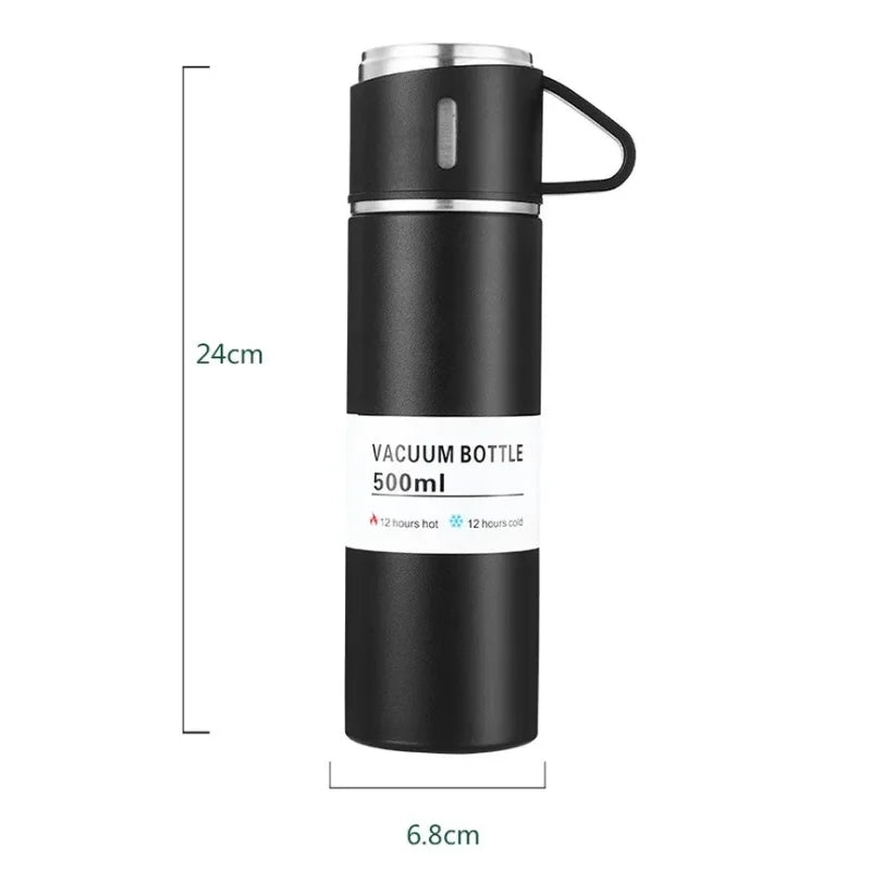 Herzberg HG-04210: Stainless Steel Vacuum Insulated Travel Thermo Flask - 500ml