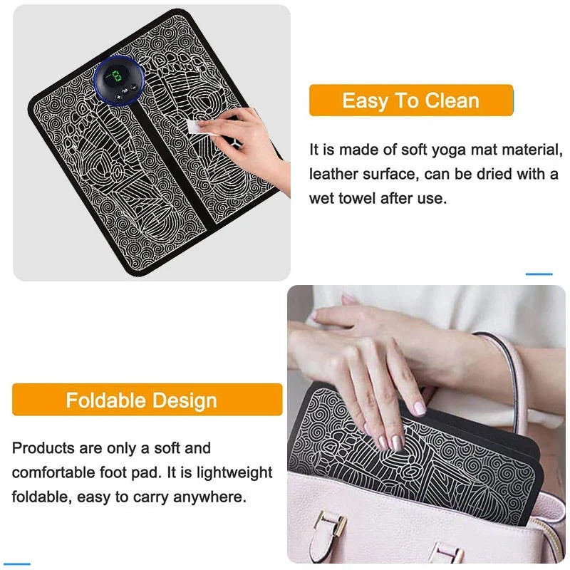 Herzberg HG-04258: EMS Electric Automatic Foot Massager Mat