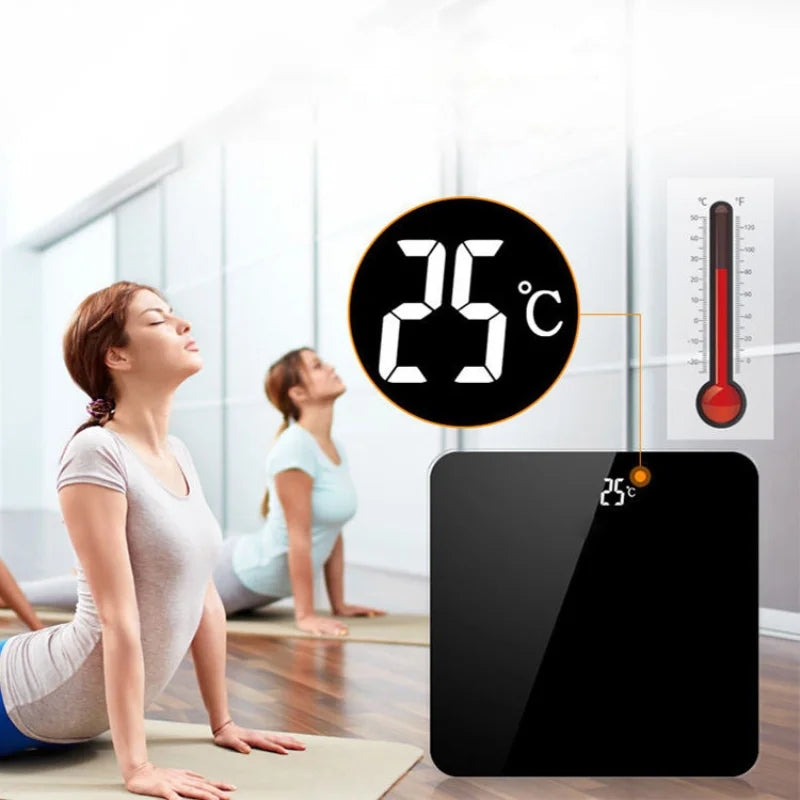 Herzberg HG-04272:Rechargeable Body Weighing Scale & Room Thermometer