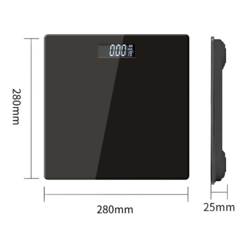 Herzberg HG-04272:Rechargeable Body Weighing Scale & Room Thermometer