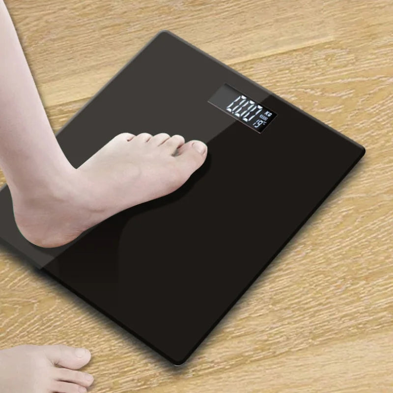Herzberg HG-04272:Rechargeable Body Weighing Scale & Room Thermometer