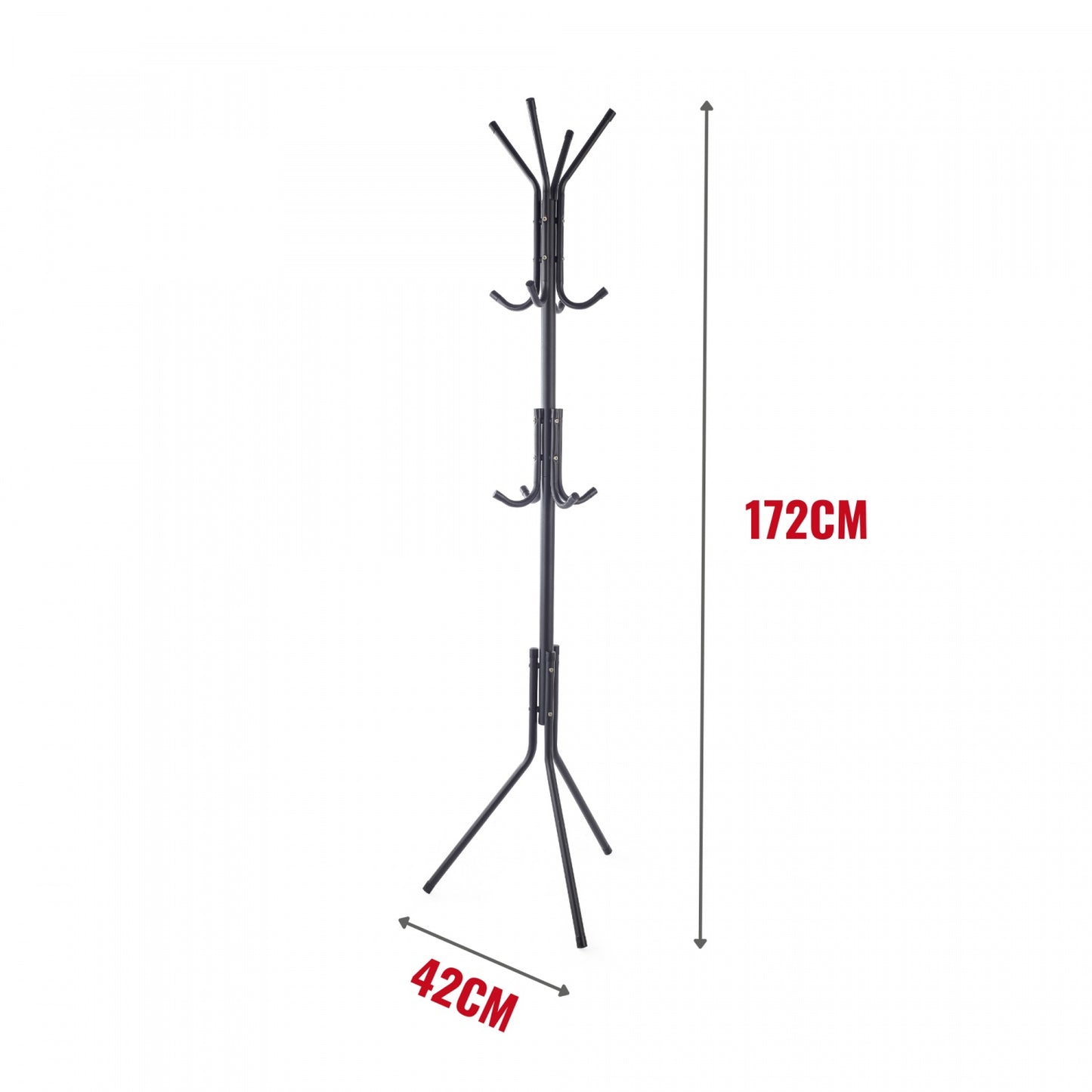 Herzberg HG-04524: 12-Hook Free Standing Coat Rack