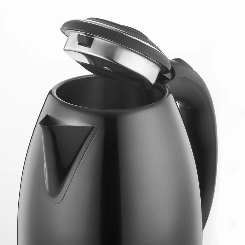 Herzberg HG-5011BLK: 1.8L 1500W Stainless Steel ElectricKettle - Black