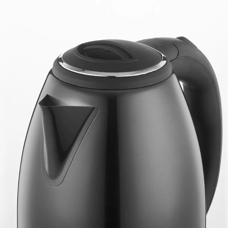 Herzberg HG-5011BLK: 1.8L 1500W Stainless Steel ElectricKettle - Black