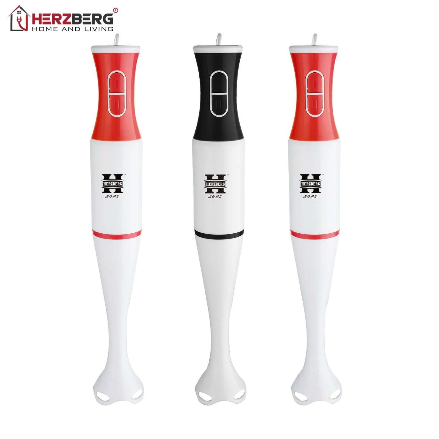 Herzberg HG-5058: Hand Blender Red